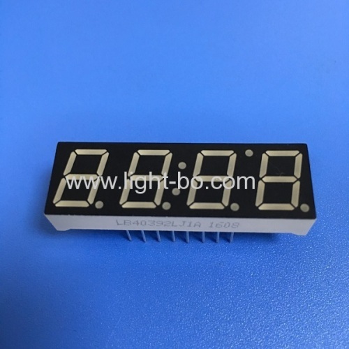 Super bright green 0.39inch 4 digit 7 segment led display common cathode for equipment panel
