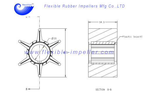 67F-44352-00 Water Pump Impeller Fits Yamaha F75 F80 F90 F100 67F-44352-00-00