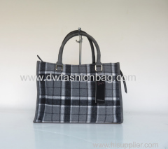 Fashionable PU&Velvet ladies tote bag