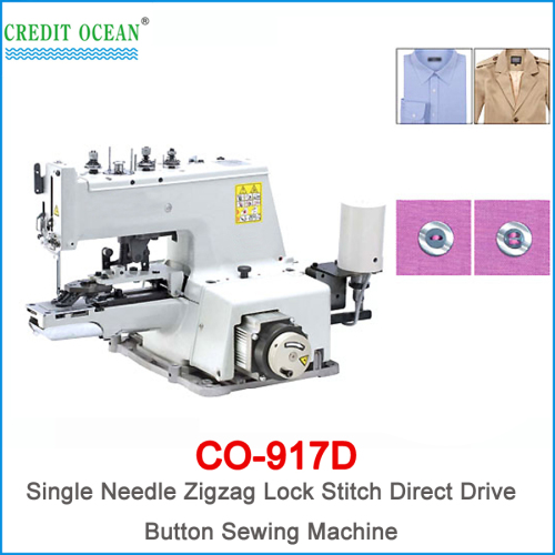máquina de coser del botón de la impulsión directa del zigzag de la puntada de cerradura del solo del crédito del océano del crédito