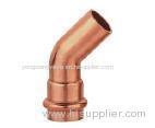 BEND 45 DEGREE OF COPPER PRESSED FITTING