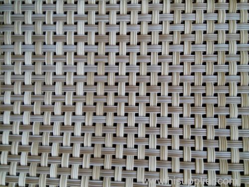 Rattan color Textilene® fabric 4 wires PVC coated woven mesh UV fabrics 61'