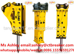 CTHBchengtai hydraulic rock breaker and its spare parts side open top box silienced type breaker.