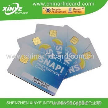 Rewritable hico white blank magnetic stripe smart card with SLE5528 4428