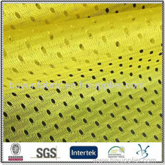 polyester small hole tricot pearl mesh football jersey fabric for sportwear