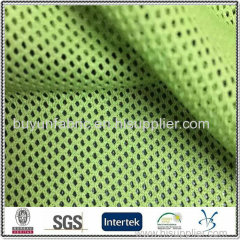 polyester small hole tricot pearl mesh football jersey fabric for sportwear