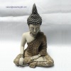 9 Inch Bronze Polystone Sitting Buddha Statue