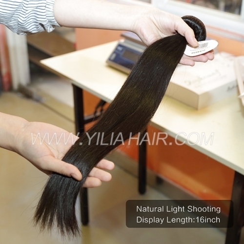 Wholesale real human Hair Extensions Silky Straight Brazilian Human Hair Weaves