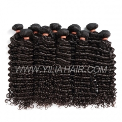 Unprocessed Virgin Brazilian Hair Extensions Deep Wave Human Hair Extensions