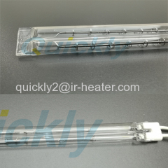 Quartz glass fast medium wave IR lamps