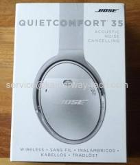 New Bose Quiet Comfort 35 QC35 Over-Ear Acoustic Noise Cancelling Silver Bluetooth NFC Headband Headsets With Mic Remote