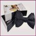 Bow Tie Knitting Pattern Black Color with White Stripe