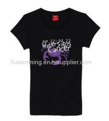 cotton spandex women's t shirt printing your LOGO fation design t-shirt custom wholesale tshirt