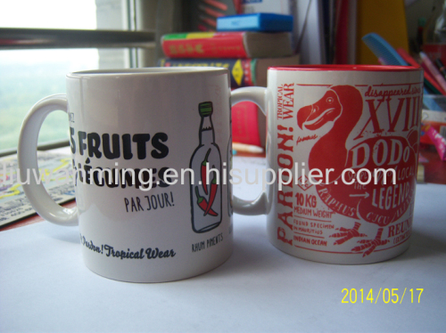 Scrub glass mug handle cup printing your LOGO from china