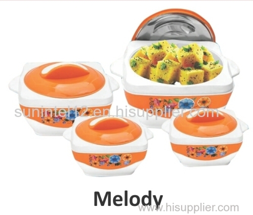 PLASTIC HOT POT CASSEROLES 4 PCS SET / PLASTIC CASSEROLES HOTPOT 3 PCS SET / PLASTIC FOOD FLASK/ 2 PCS SET