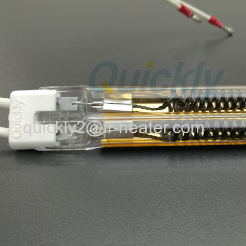 Infrared heater lamps with gold coating