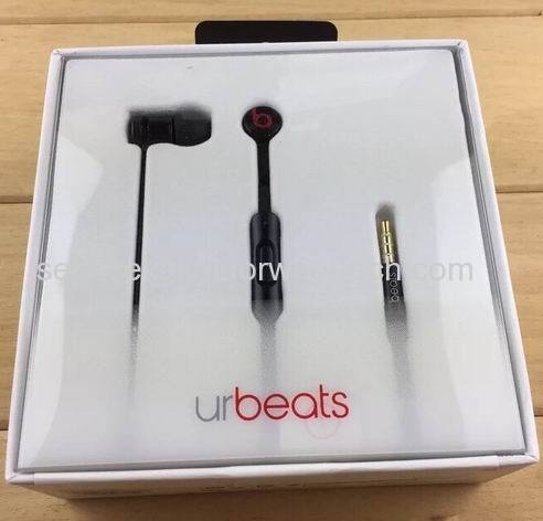Newest Model urBeats Earphones Beats by Dr.Dre All The Black With Mic And Remote Control