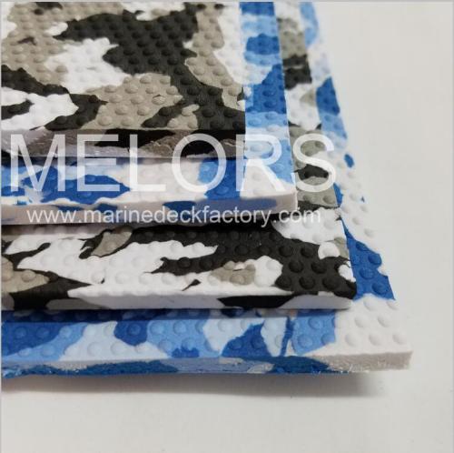 Melors Blue Camo Non-skip Camouflage Embossed Dimpled Marine Full Sheet-skid Full Sheet Material