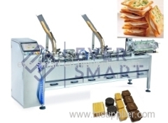 Single lane sandwiching machine with packaging machine