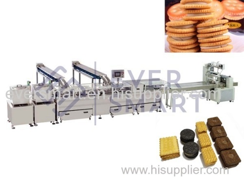 Double color sandwiching machine with packaging machine