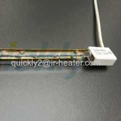 Golden face transparent tube IR emitter