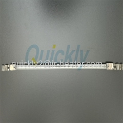 Single tube transparent infrared lamps with white coating