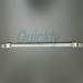 Single tube transparent infrared lamps with white coating