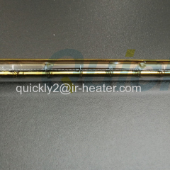 Gold coated shortwave quartz heater lamps