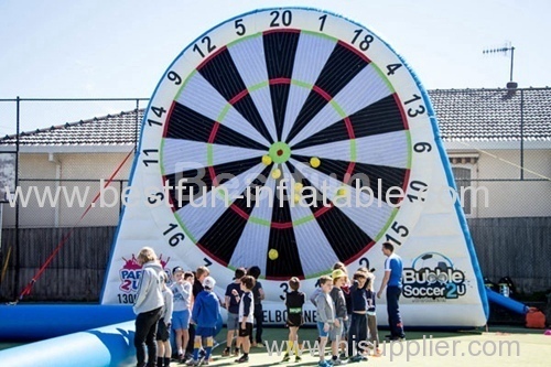 Inflatable footaball darts game