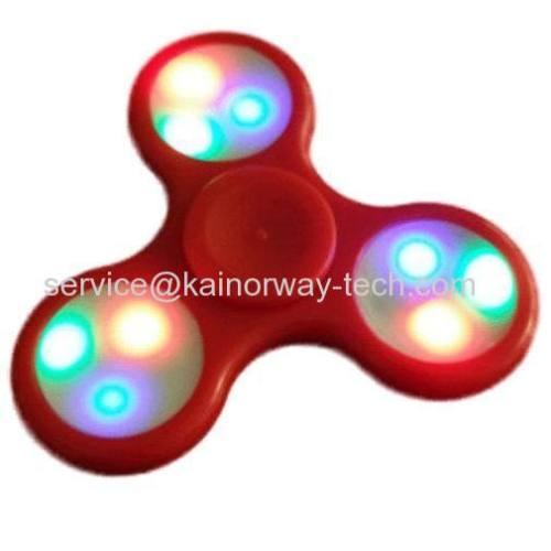 Wholesale LED Awesome Flashing LED Tri-Wing Fidget Spinner Toys Finger Gyro EDC ADHD Focus Funny Anti Stress Toys