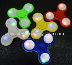 Direct Factory Price LED Light EDC Fidget Hand Spinner Ultra Fast Bearings Gadget Tri-Spinner Finger Reliever Great Gift