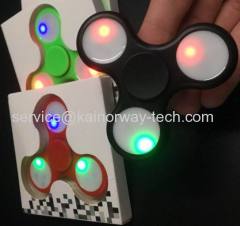 Direct Factory Price LED Light EDC Fidget Hand Spinner Ultra Fast Bearings Gadget Tri-Spinner Finger Reliever Great Gift