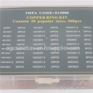 30Size 568PCS Copper Washer Kit Copper Washer Assortment Customized Brass Products