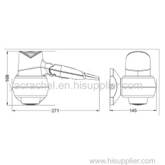 Wall-Mounted Luxurious ABS White Hair Dryer for Hotel Bathroom