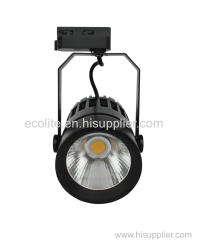 40W LED track light with CREE COB isolated driver 3-phase adapter