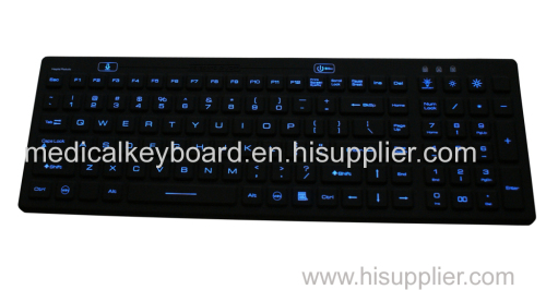 washable sealed silicone medical keyboard with backlight and magentic