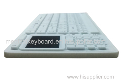 slim antimicrobial silicone medical keyboard with built-in touch pad mouse