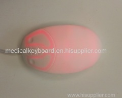 IP68 small sealed silicone rubber medical optical mouse with LED backlight