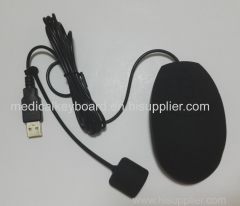 IP68 small sealed silicone rubber medical optical mouse with LED backlight