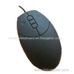 IP68 small sealed silicone rubber medical optical mouse with LED backlight