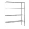 4 Layers Steel Wire Shelf 48inchesx18inchesx72inches Chrome Plated