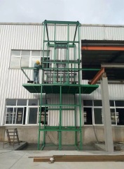 Fixed rail-type car lift platform applied in construction site