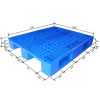Single faced plastic pallet with 3 skids 1200x1000x165mm