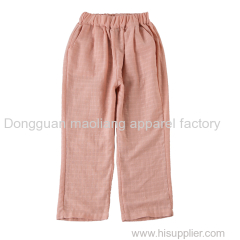 full cotton pink color trousers for kids girls