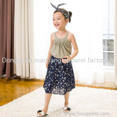 pleated chiffon parent-child skirt