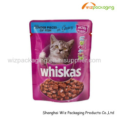 Customized Aluminum Foil Lined Stand up Ziplock Pouch Pet Food Packaging Bag