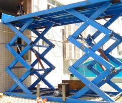 Double scissor type hydraulic car lift platform