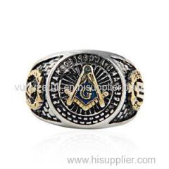 Stainless Steel Masonic Ring