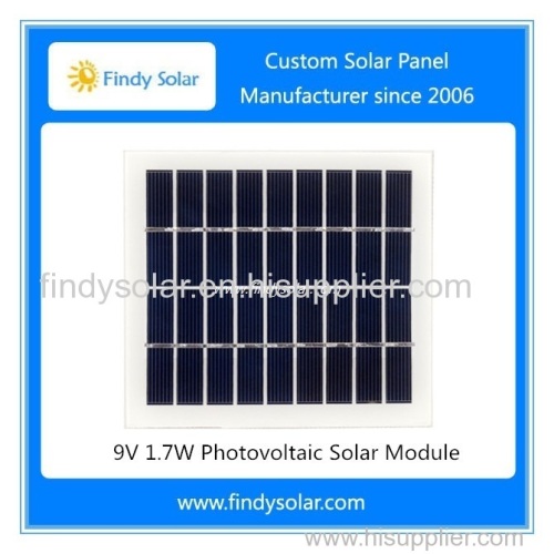 Photovoltaic Solar Panel 9V 1.7W Poly