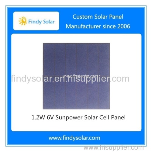 6V Sunpower Solar Panel 1.2W size 85x85mm